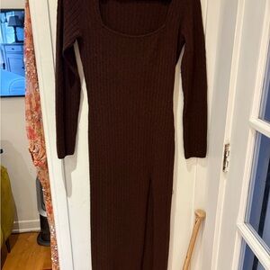 REFORMATION Pompeo Cashmere Cable Sweater Dress - discontinued style